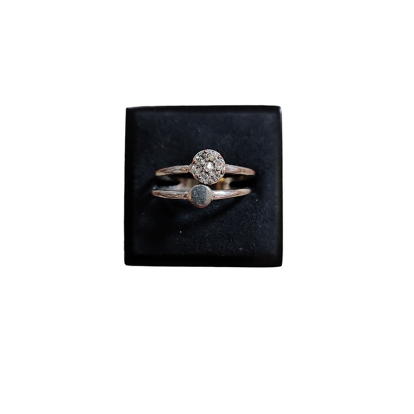 Jewelry 775 Tarnished Gold Bling Double Band Ring Poshmark